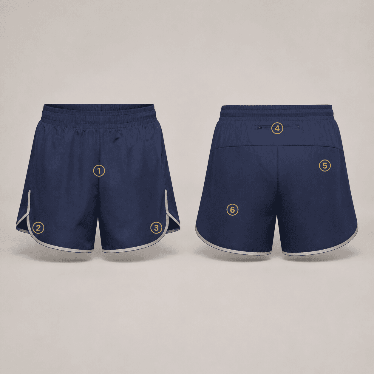 Running Shorts thumbnail — Logo placement
