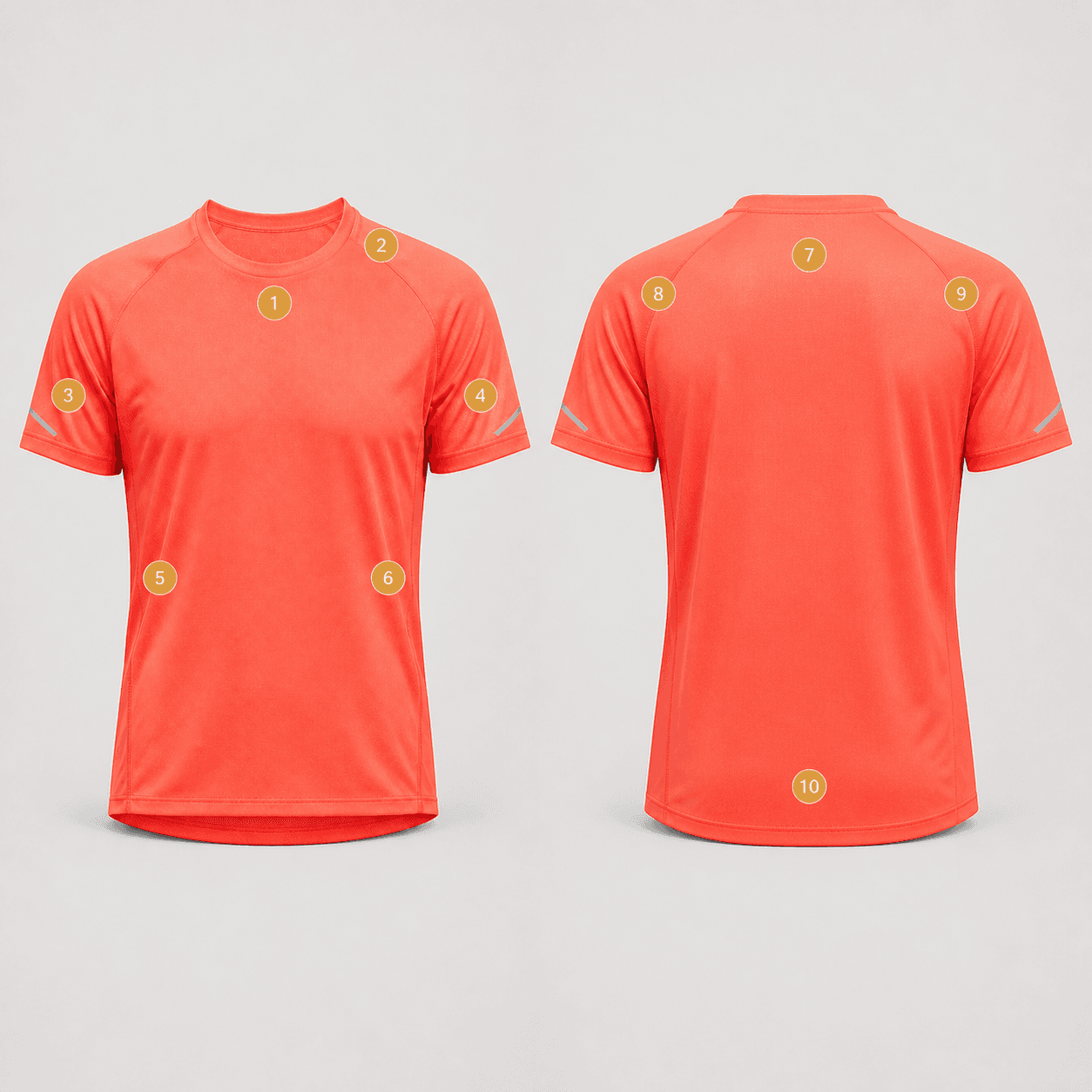 Running T-shirt thumbnail — Logo placement