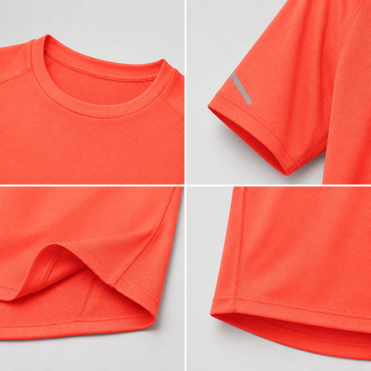 Running T-shirt thumbnail — Seam & hem detail