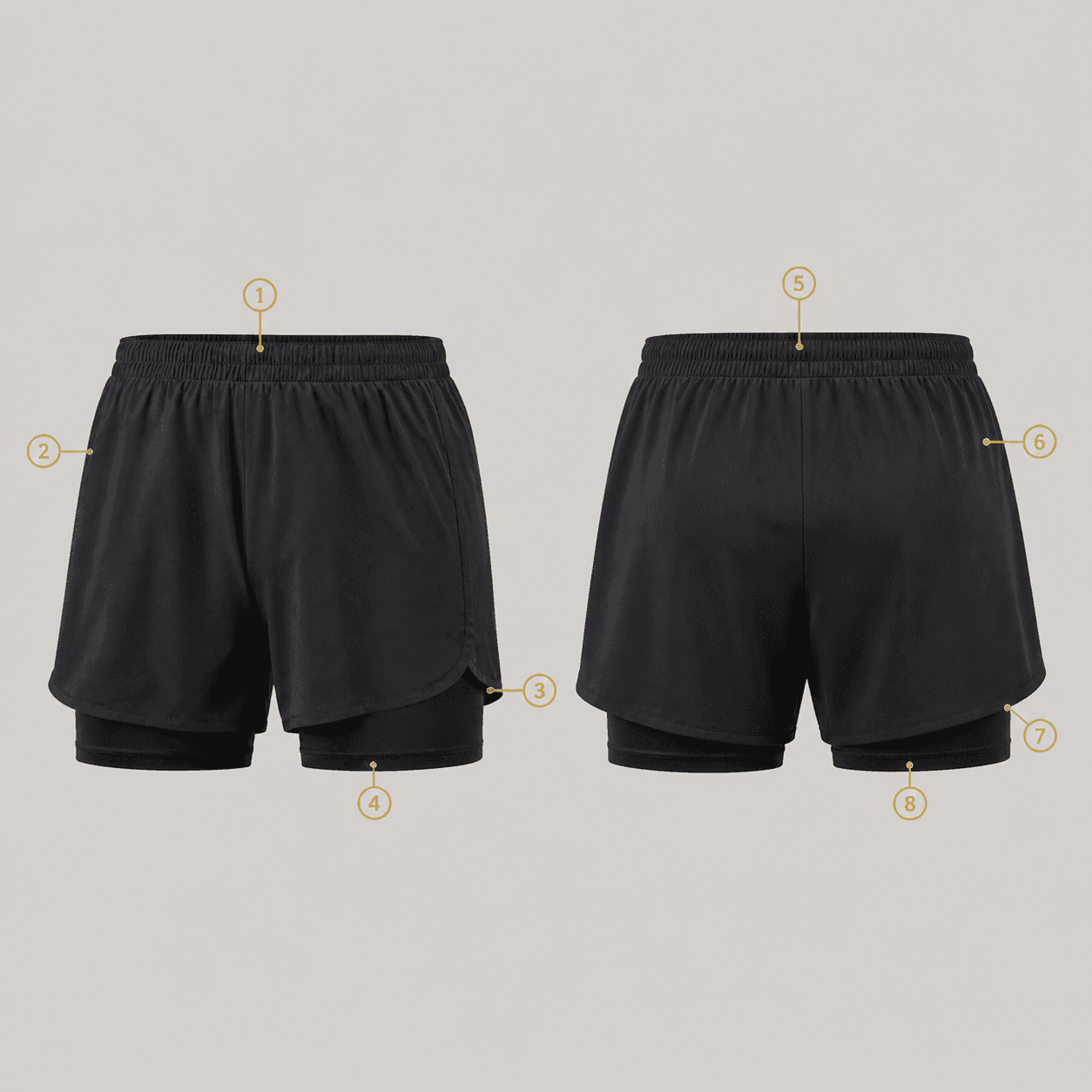 Running Shorts thumbnail — Logo placement