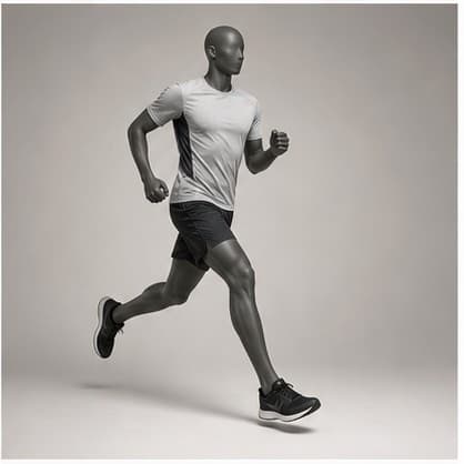 Demonstration catalogue photograph for the running wear category