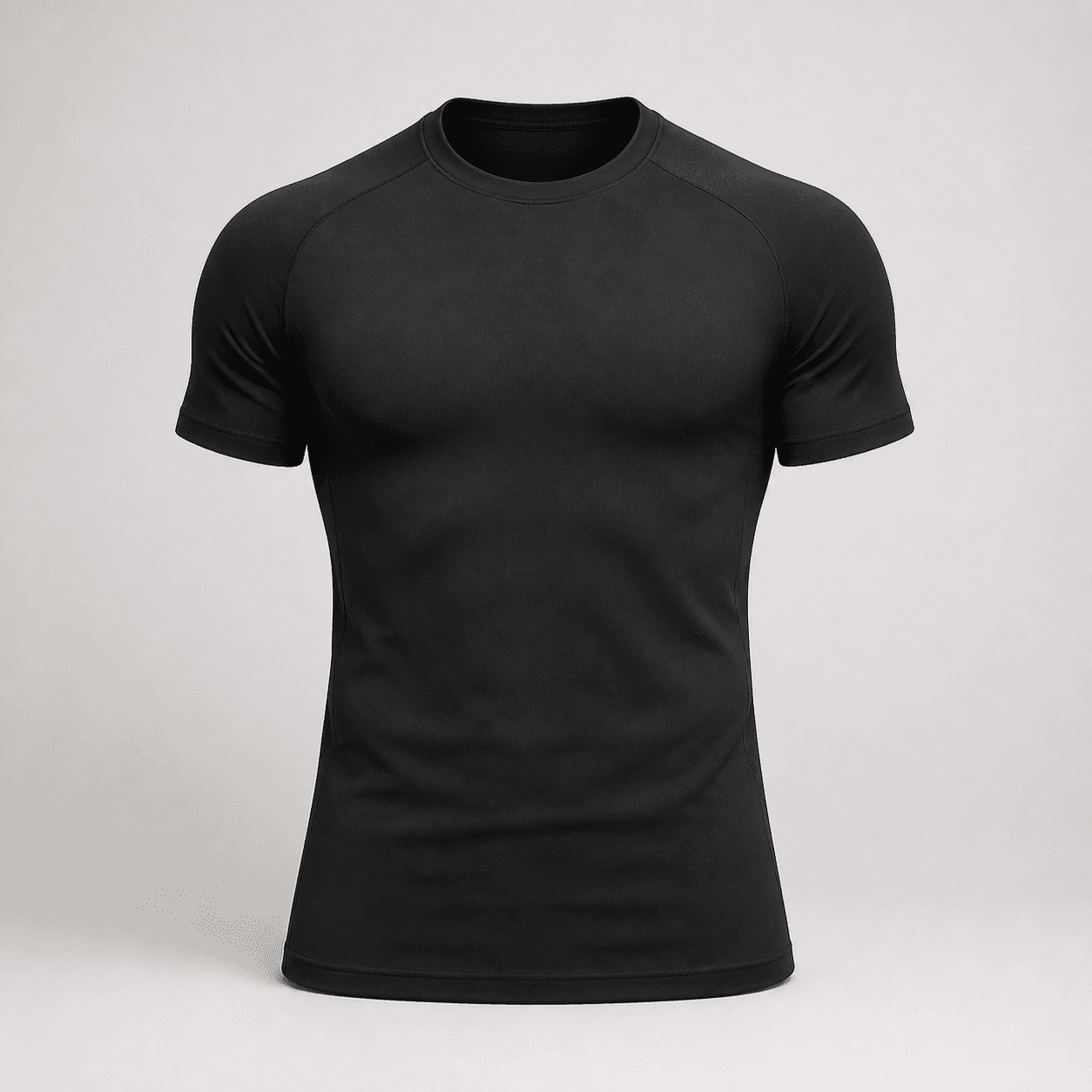 AI-generated demonstration product photograph of gym t-shirt