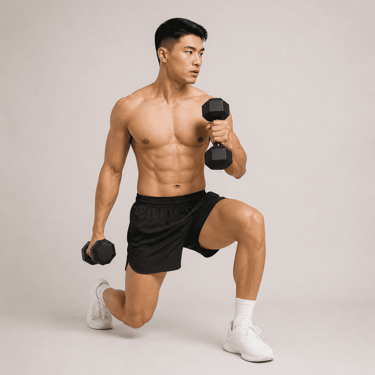 Gym Training Shorts Mobility-focused curved hem