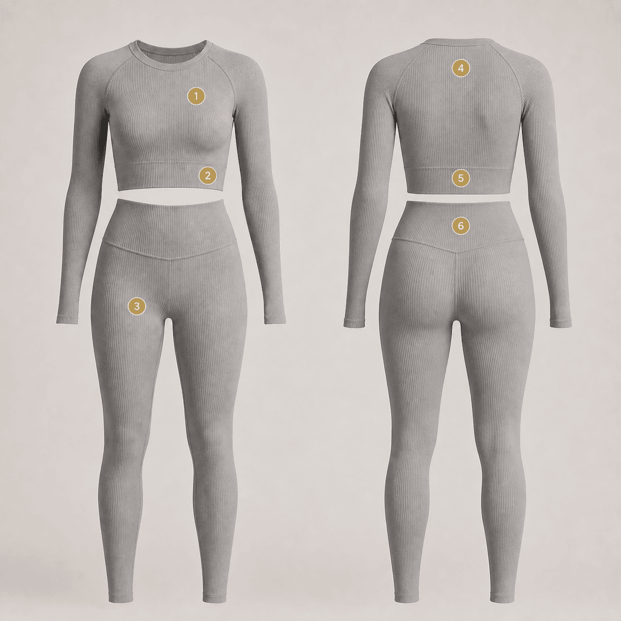 Matching Workout Set logo placement guide