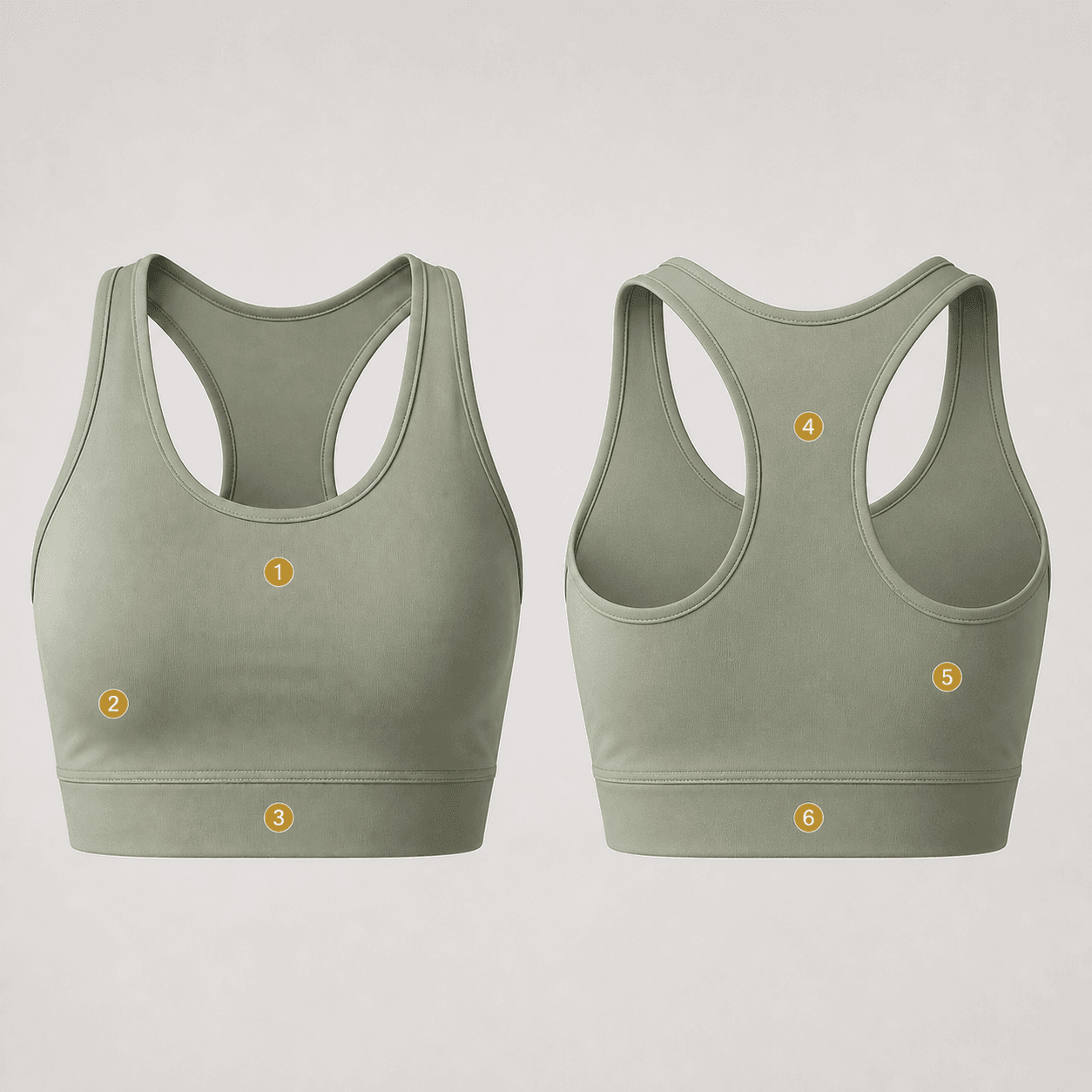 Sports Bra logo placement guide