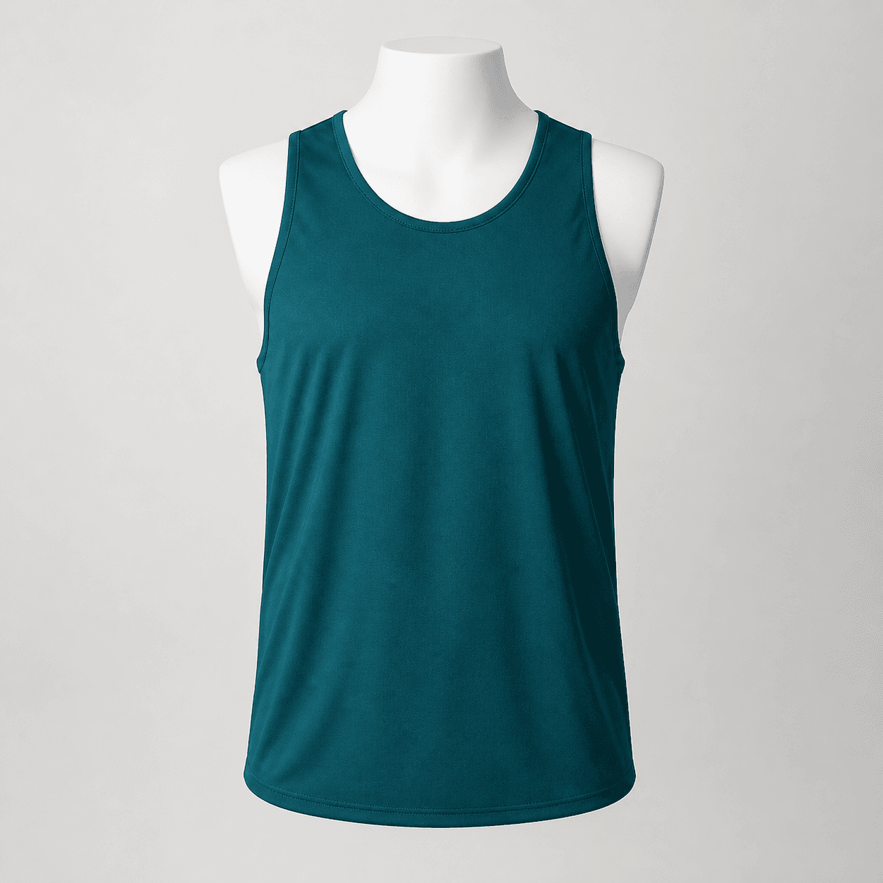 AI-generated demonstration product photograph of training tank top