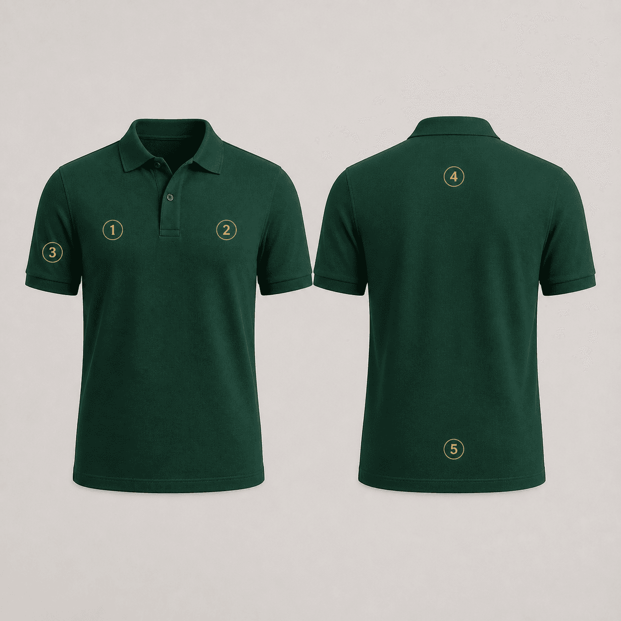 Cotton Polo Shirt logo placement guide