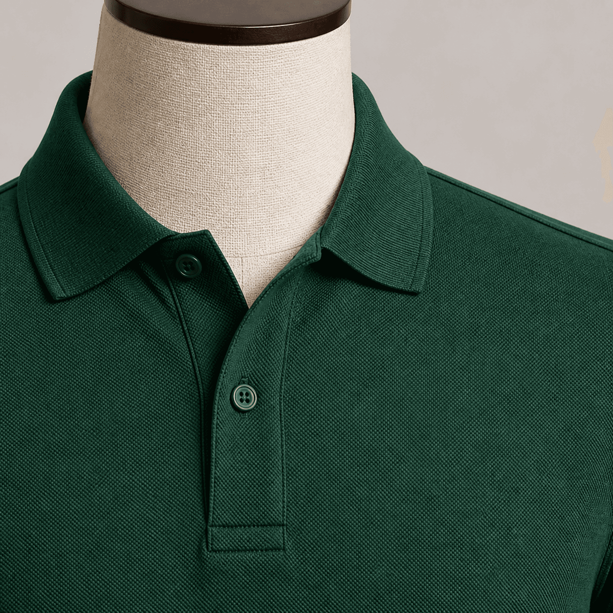 Cotton Polo Shirt Stable rib collar and cuffs