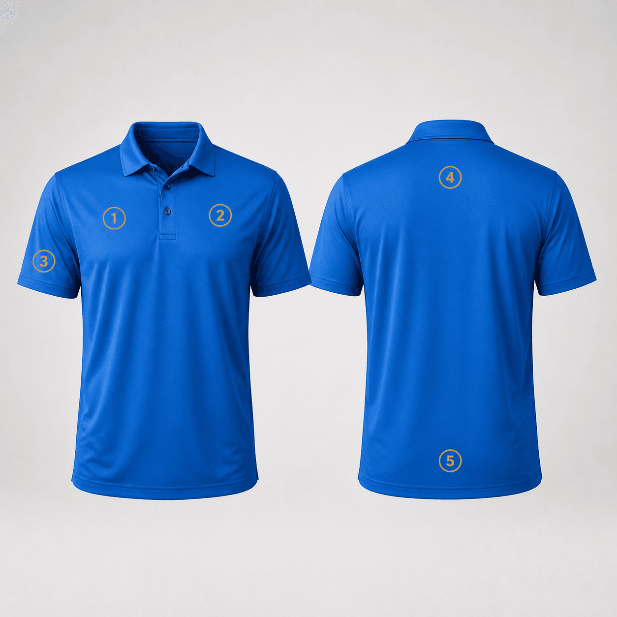 Performance Polo logo placement guide