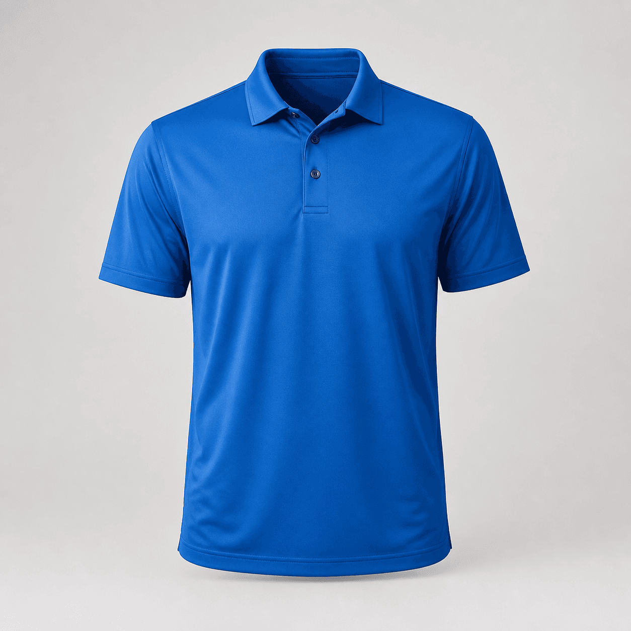 AI-generated demonstration product photograph of performance polo