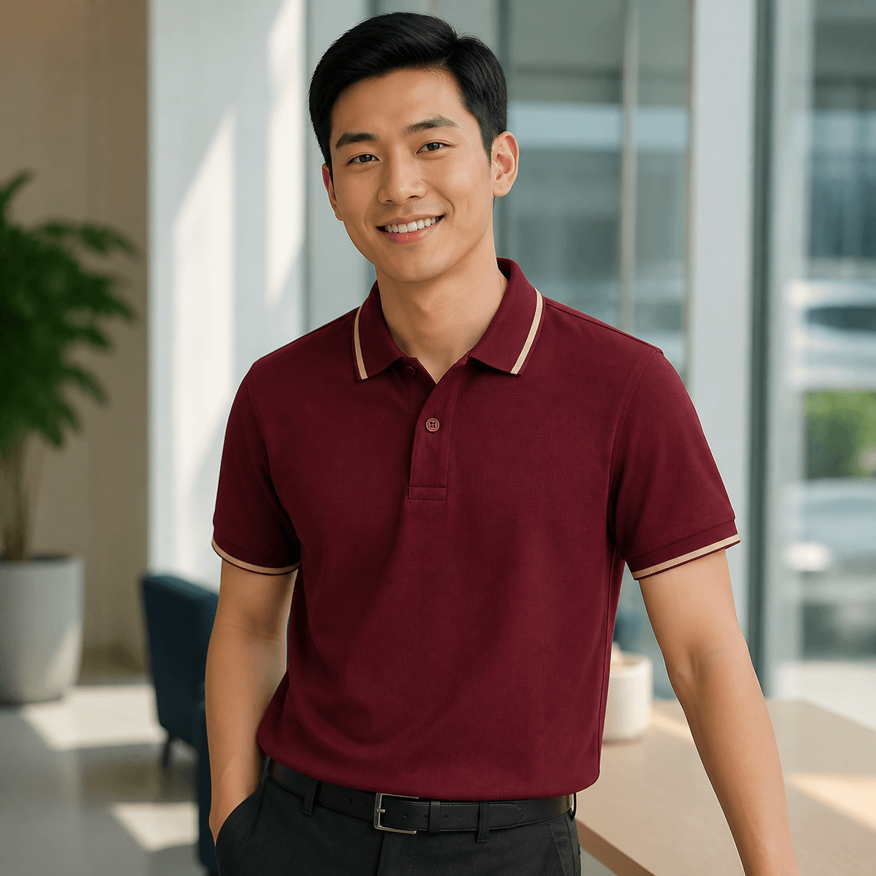 School Uniform Polo logo placement guide