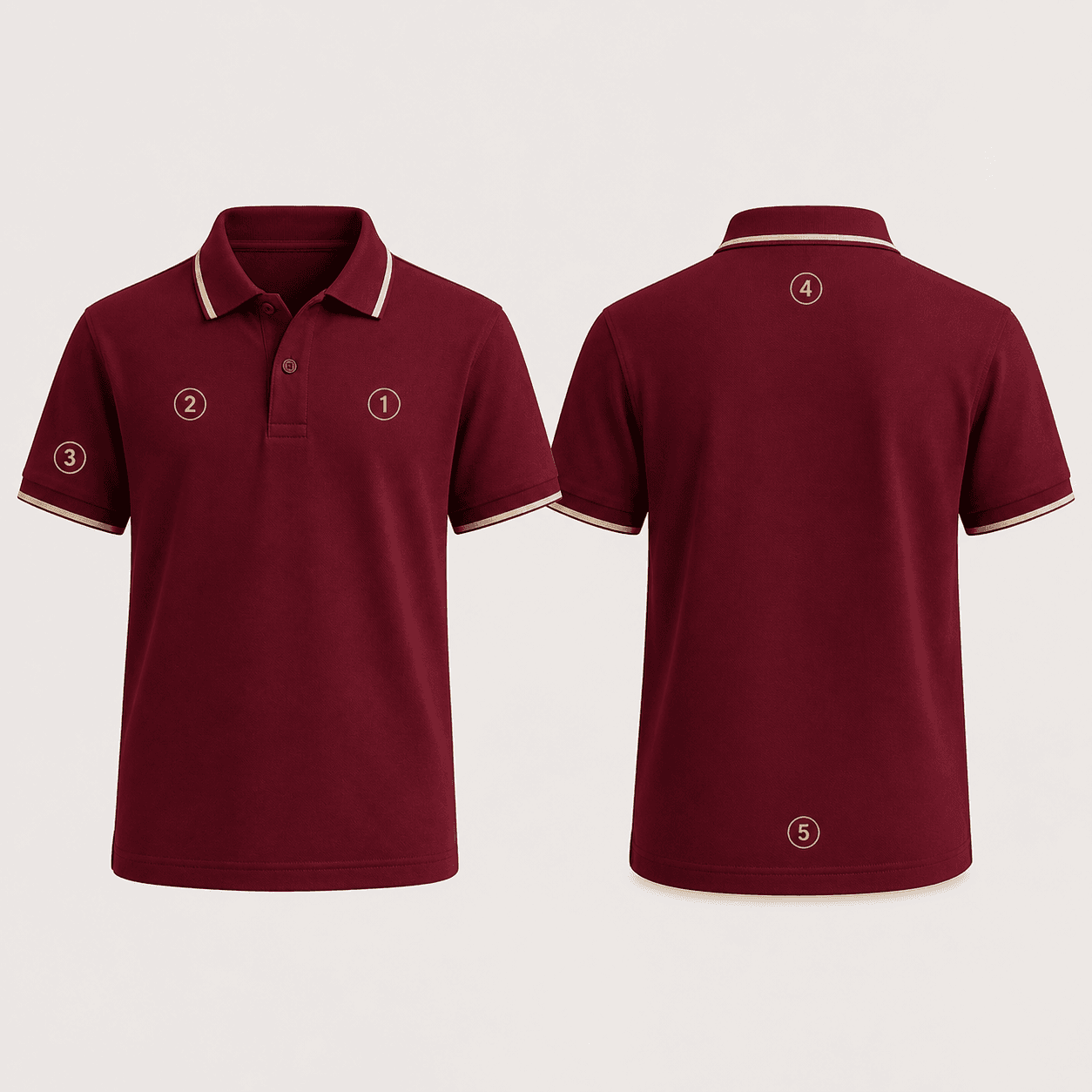 School Uniform Polo Reinforced high-wear seams