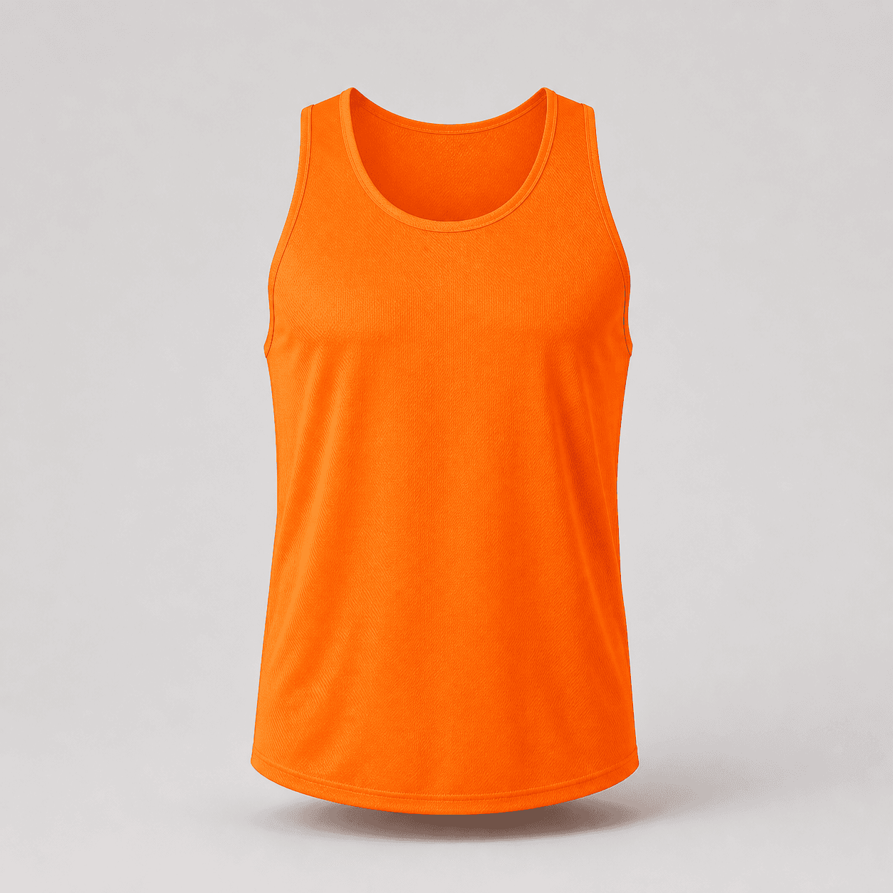 AI-generated demonstration product photograph of running singlet