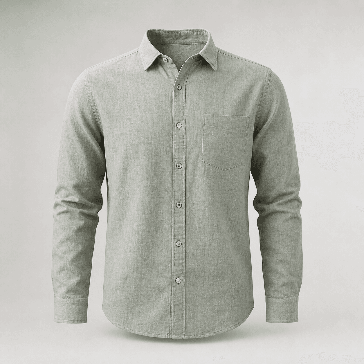 AI-generated demonstration product photograph of casual shirt