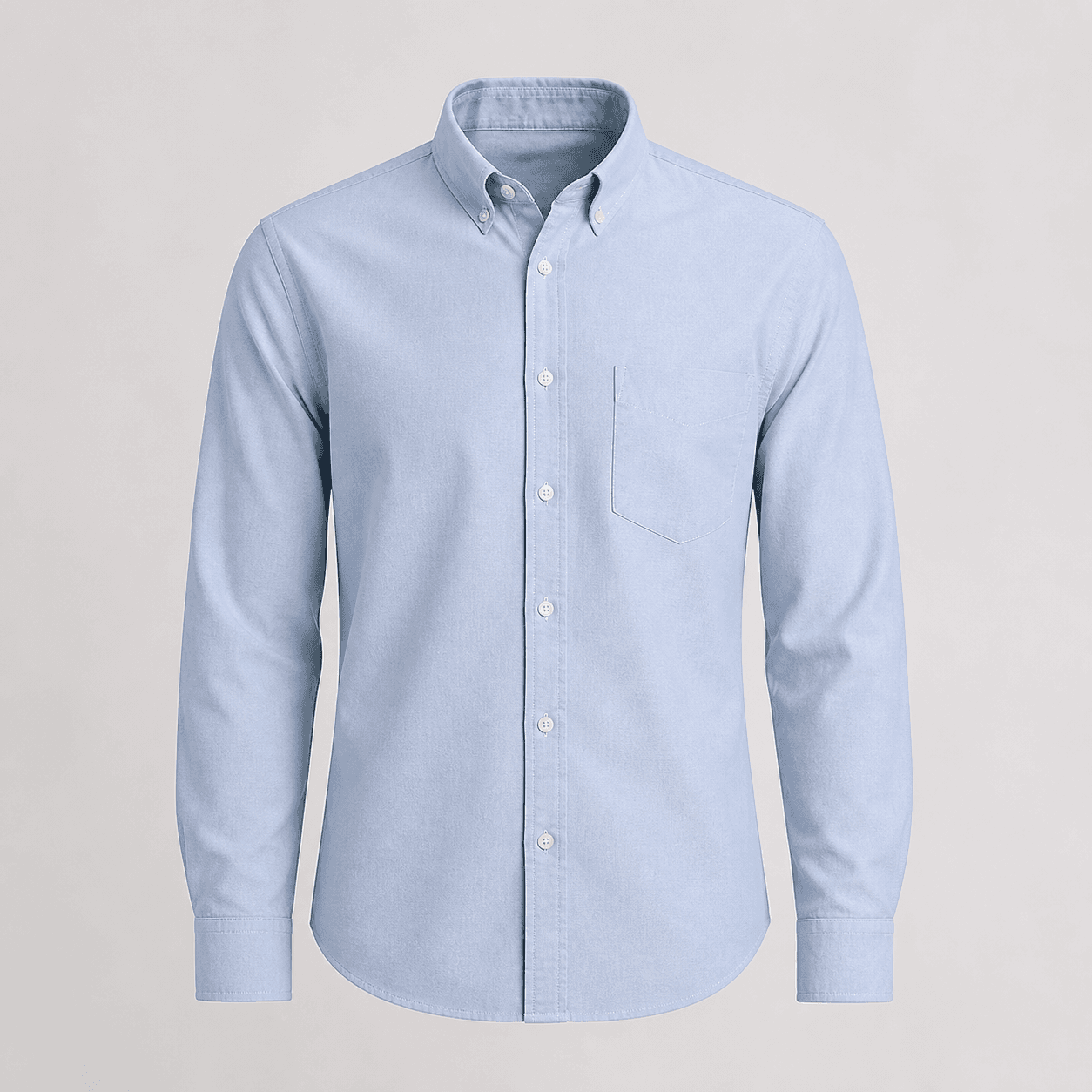 AI-generated demonstration product photograph of oxford shirt
