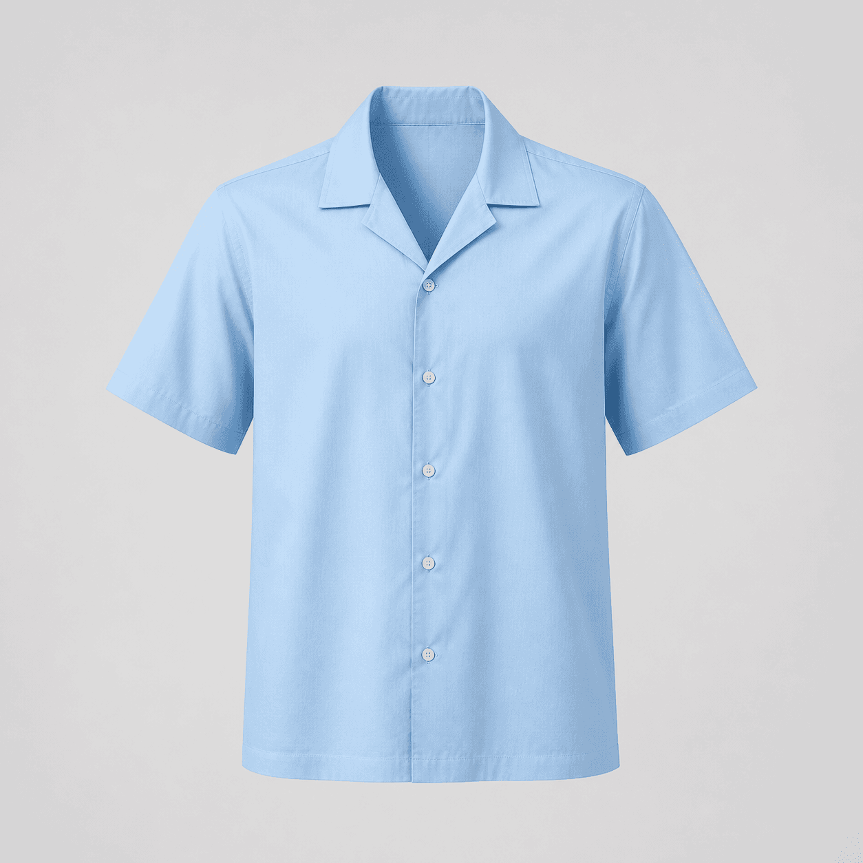 AI-generated demonstration product photograph of short-sleeve shirt