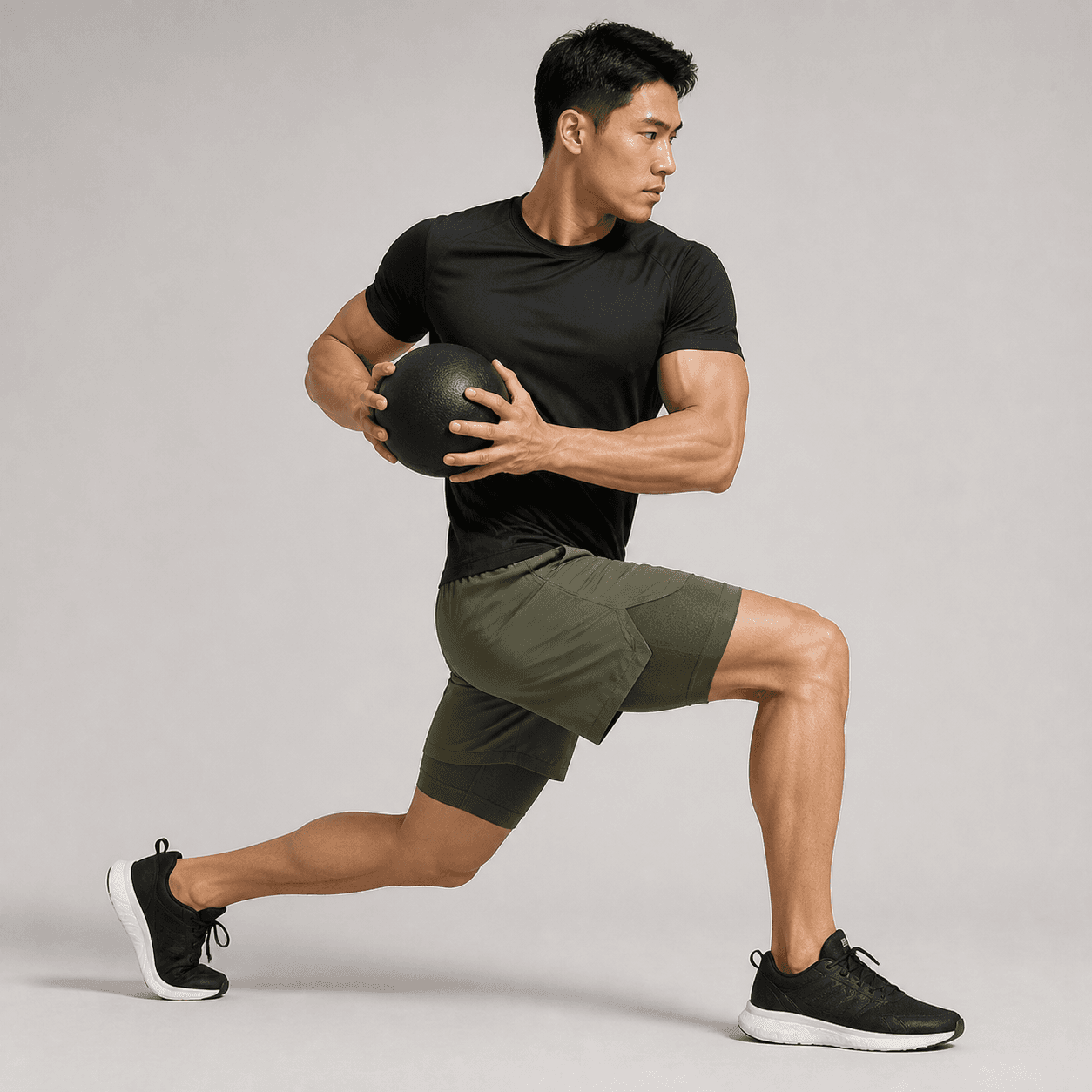 Two-layer Sports Shorts Layered mobility construction