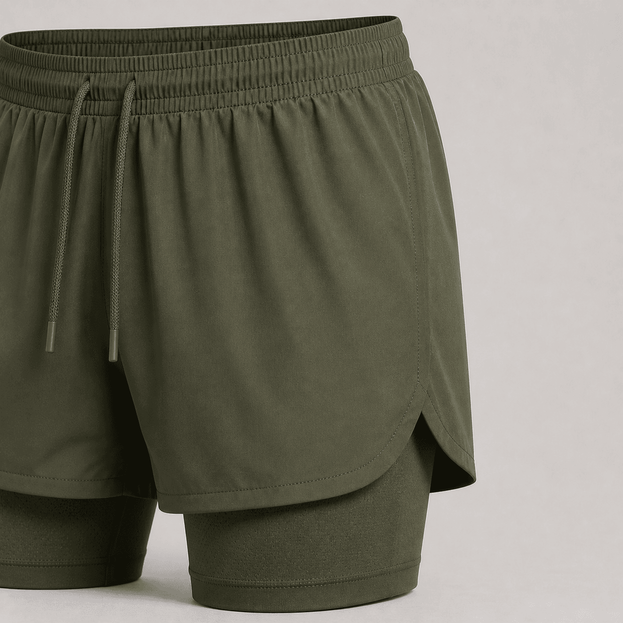 Two-layer Sports Shorts Breathable compression liner