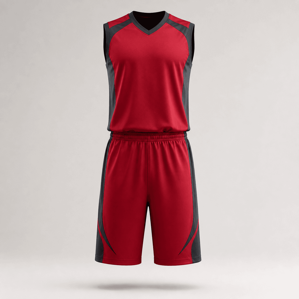 AI-generated demonstration product photograph of basketball uniform