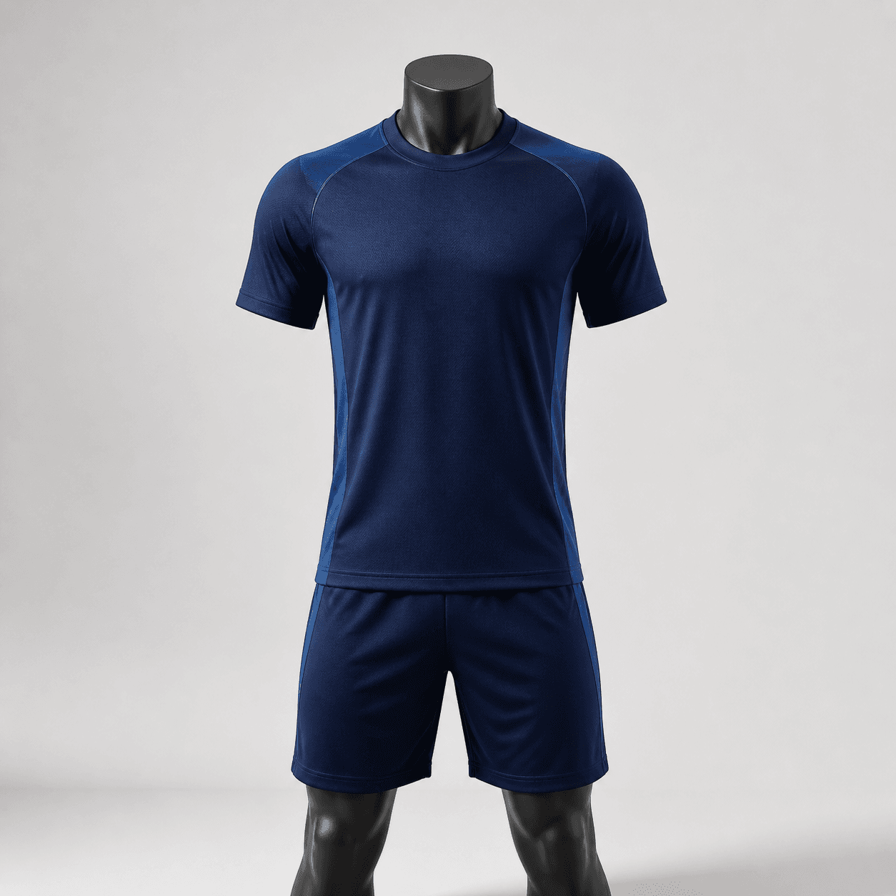 AI-generated demonstration product photograph of football training kit