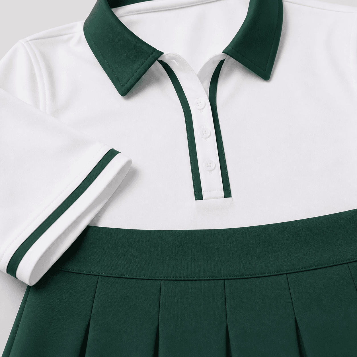 Tennis Apparel Set Flexible pleated skirt construction