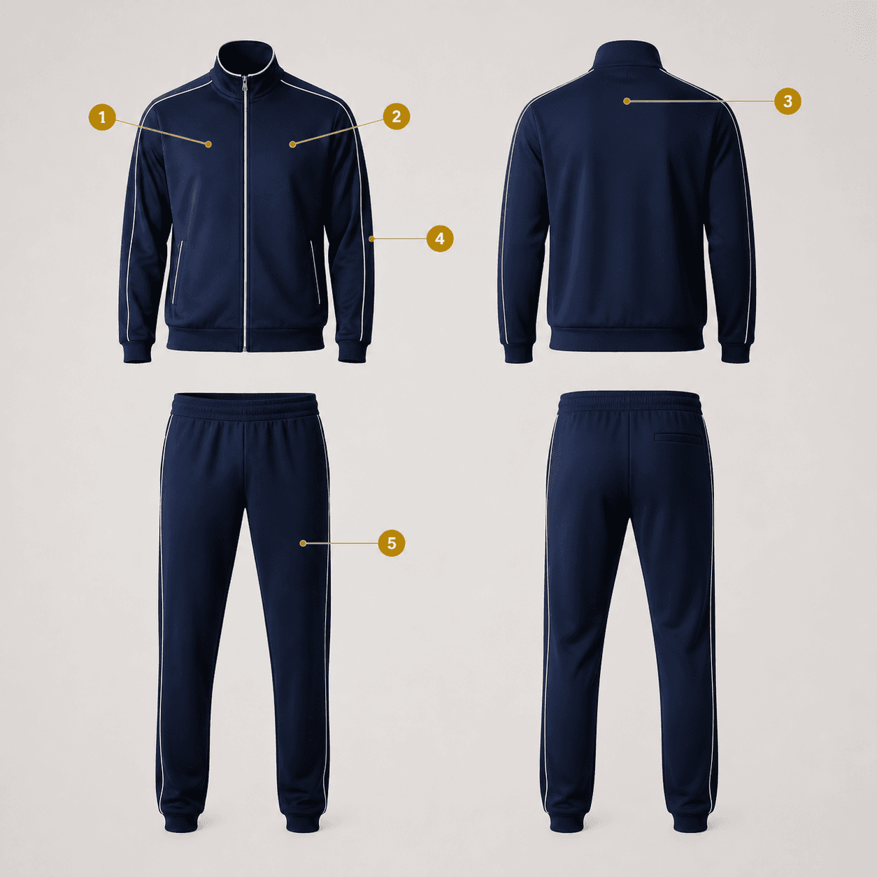 Track Suit logo placement guide