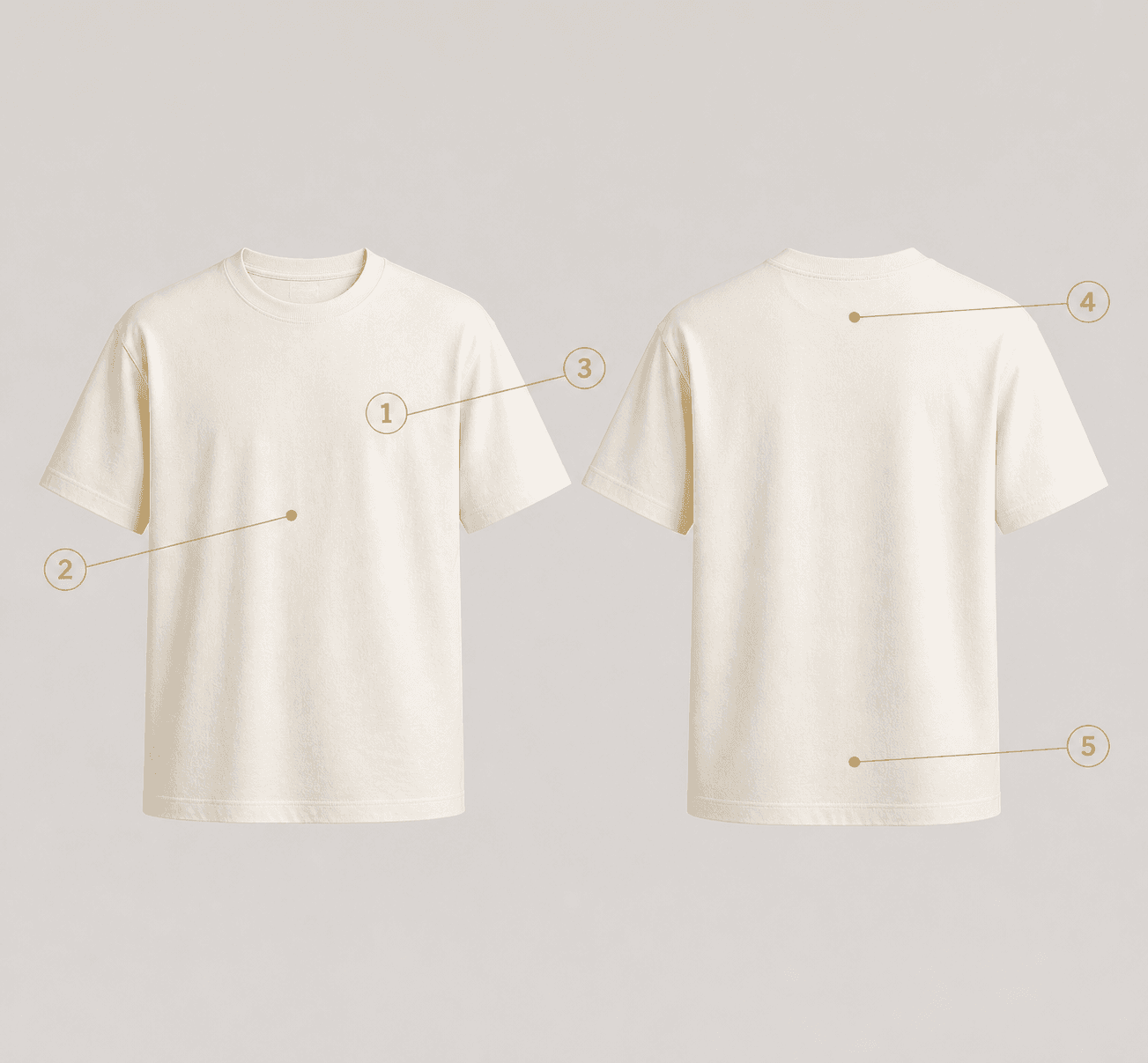 Basic Cotton T-shirt logo placement guide