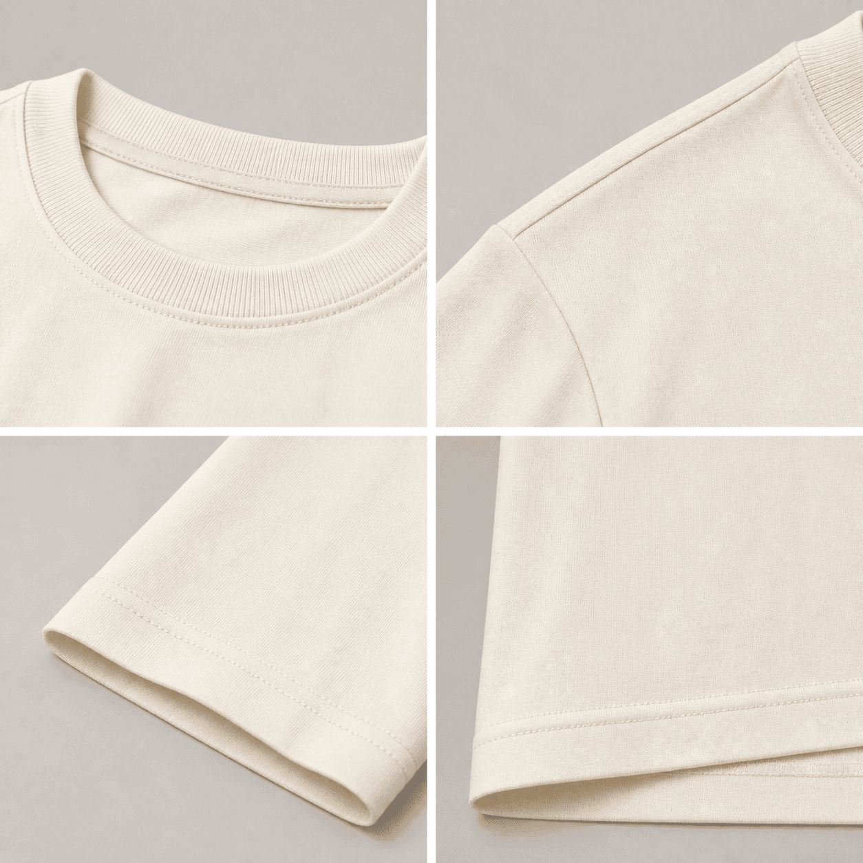 Basic Cotton T-shirt Stable rib neckline