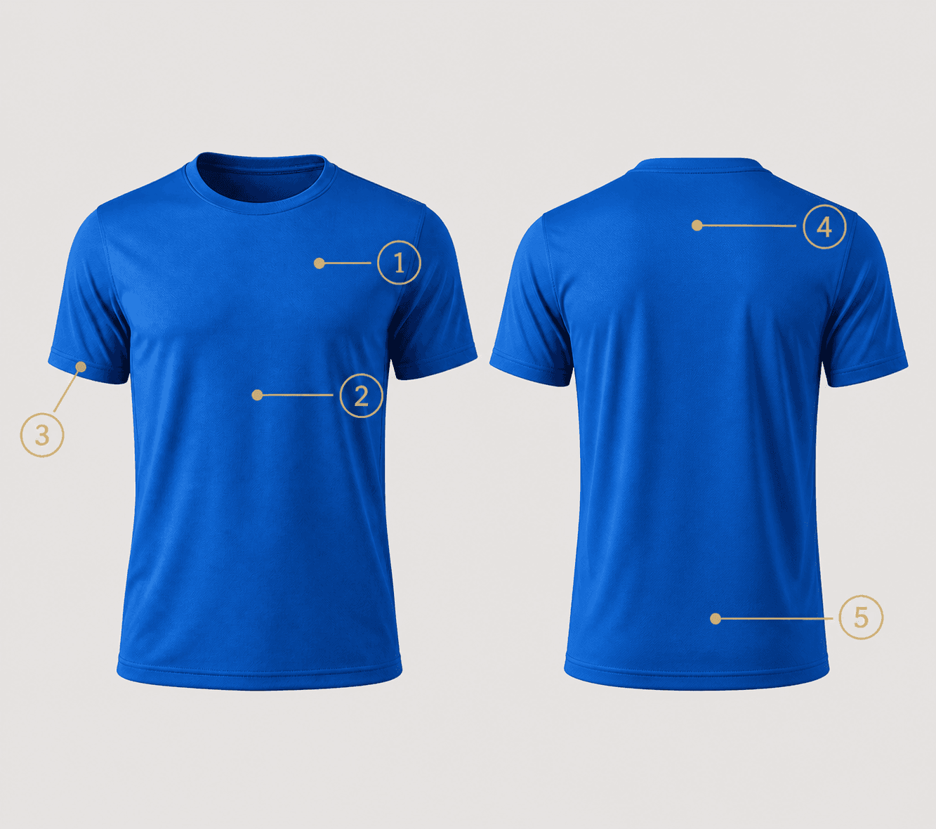 Performance T-shirt logo placement guide