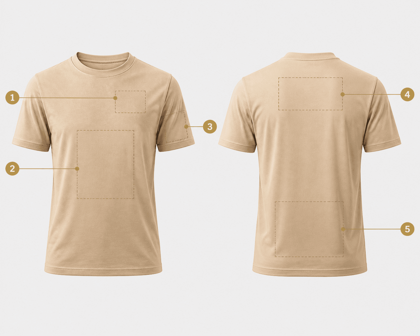 Promotional T-shirt logo placement guide