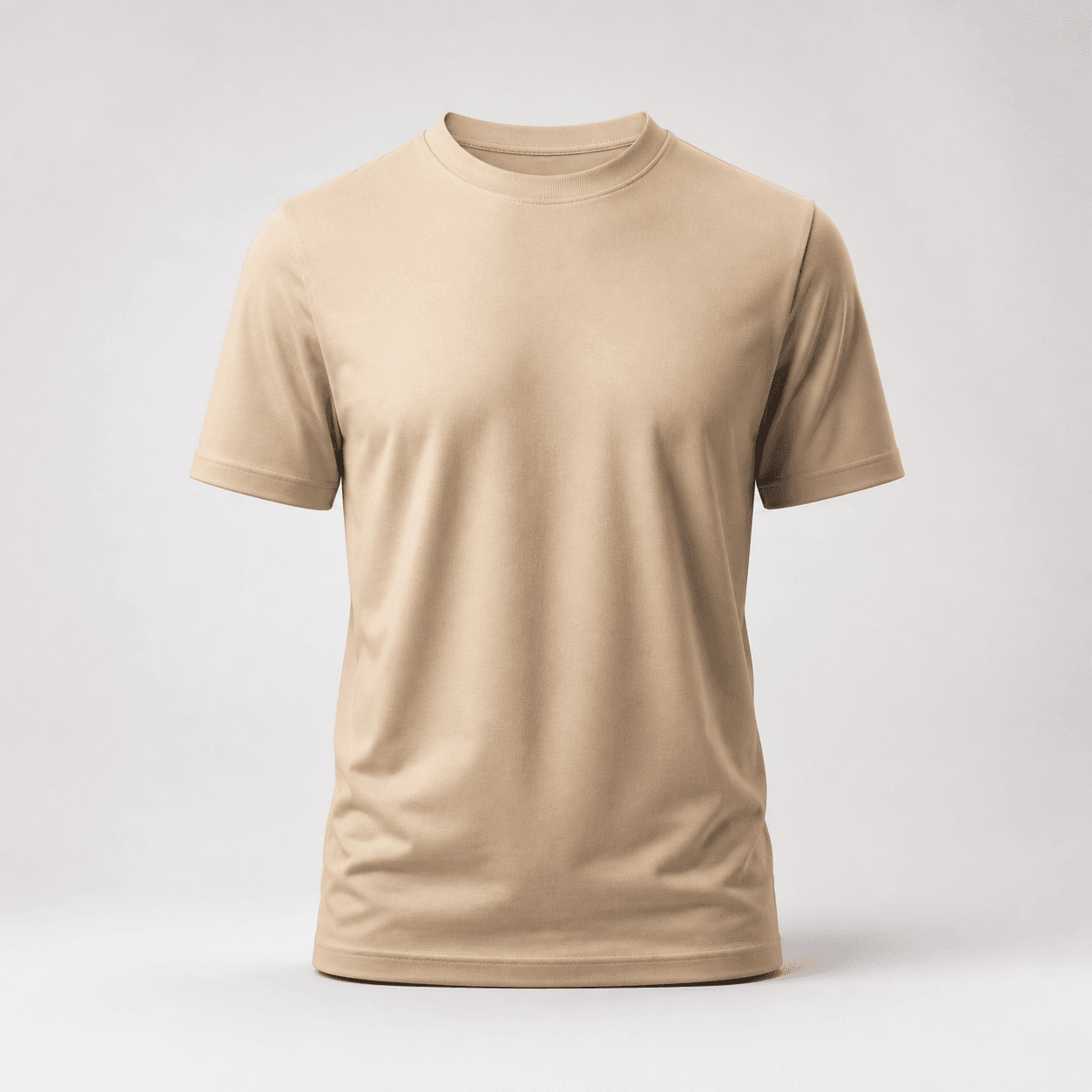 AI-generated demonstration product photograph of promotional t-shirt
