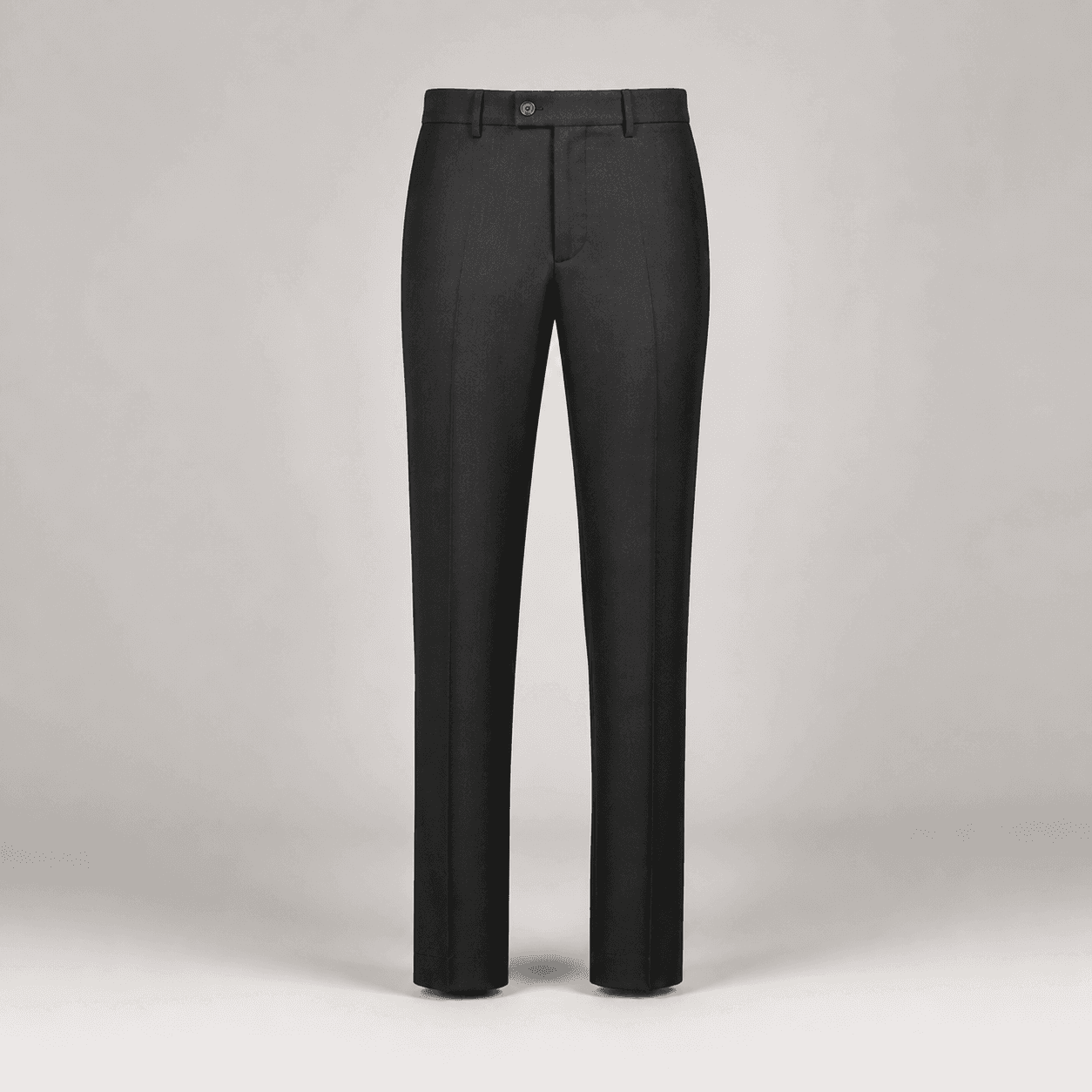 AI-generated demonstration product photograph of formal trousers
