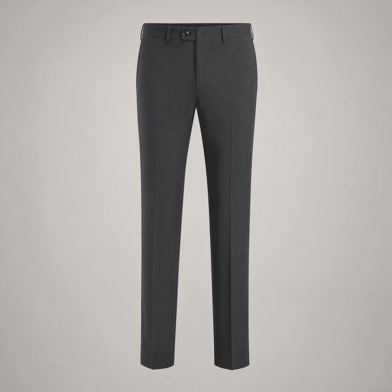 AI-generated demonstration product photograph of stretch business trousers